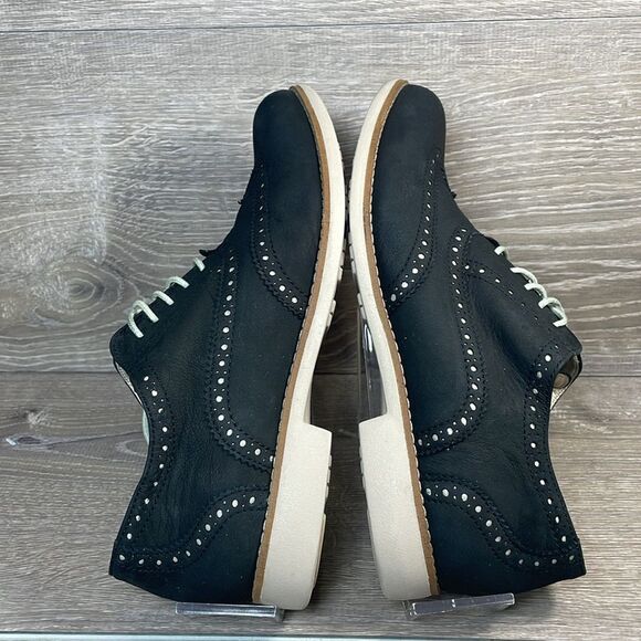 Cole Haan Gramercy Black Leather Women’s Sz 7B Wingtip Lace Up Oxford Shoes - Picture 10 of 10